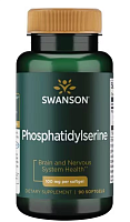 Phosphatidylserine (Фосфатидилсерин) 100 мг 90 гелевых капсул (Swanson)