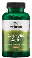 Caprylic Acid (Каприловая кислота) 600 мг 60 гелевых капсул (Swanson)