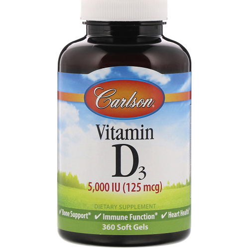Labs Vitamin D3 (Витамин D3) 125 мкг (5,000 МЕ), 360 капс (Carlson)