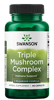 Triple Mushroom Complex (Тройной грибной комплекс) 60 капсул (Swanson)