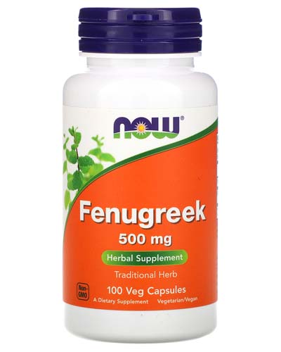 Fenugreek (пажитник) 500 mg 100 капс (NOW)