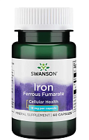 Iron Ferrous Fumarate (Фумарат железа) 18 мг 60 капсул (Swanson)