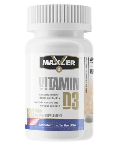 Vitamin D3 1200 IU 180 табл (Maxler)