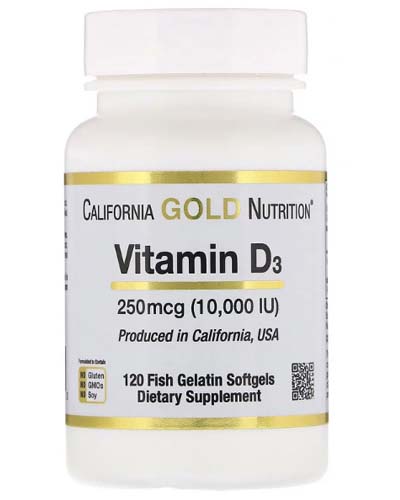 Vitamin D3 10.000 IU 120 капс (California Gold Nutrition)