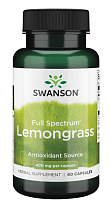 Full Spectrum Lemongrass (Лемонграсс полного спектра) 400 мг 60 капсул (Swanson)