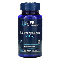 D, L-Phenylalanine (D, L-фенилаланин) 500 мг 100 капсул (Life Extension)