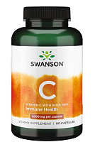 Vitamin C with Rose Hips (Витамин С с шиповником) 1000 мг 90 капсул (Swanson)