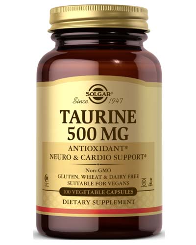 Taurine 500 mg Vegetable Caps 100 капс (Solgar)