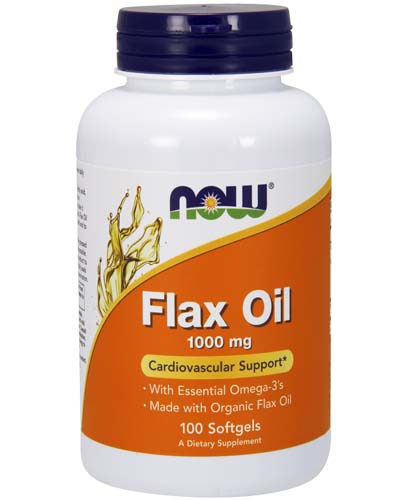 Organic Flax Oil 1000 мг 100 Softgels (NOW)