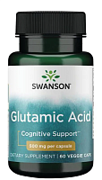 Glutamic Acid (Глутаминовая кислота) 500 мг 60 капсул (Swanson)