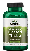Full Spectrum Blessed Thistle (Полный спектр благословенного чертополоха) 400 мг 90 капсул (Swanson)
