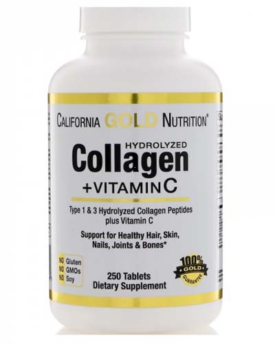 Collagen + Vitamin C 250 табл (California Gold Nutrition)
