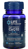 Super Ubiquinol CoQ10 with Enhanced Mitochondrial Support (Суперубихинол CoQ10 с улучшенной поддержкой митохондрий) 50 мг 30 капсул (Life Extension)