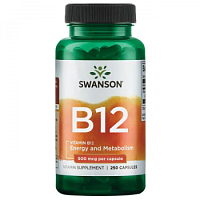 Vitamin B-12 (Витамин B12) 500 мкг 250 капсул (Swanson)