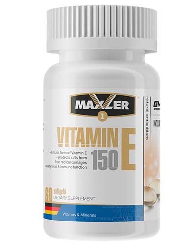 Vitamin E 150 мг 60 капс (Maxler)