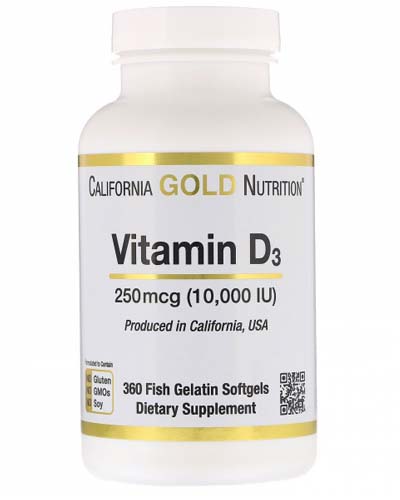 Vitamin D3 10.000 IU 360 капс (California Gold Nutrition)