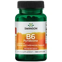 Vitamin B-6 Pyridoxine (Витамин B6 Пиридоксин) 100 мкг 100 капсул (Swanson)