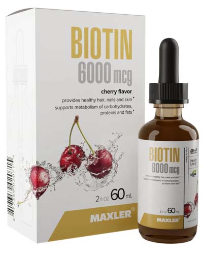Biotin 6000 мкг 60 мл (Maxler)