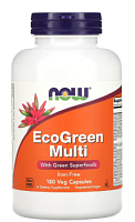 EcoGreen Multi (Мультивитамины с зелеными суперфудами) 180 вег капсул (NOW)