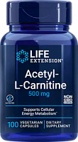 Acetyl-L-Carnitine (Ацетил-L-карнитин) 500 мг 100 капсул (Life Extension)
