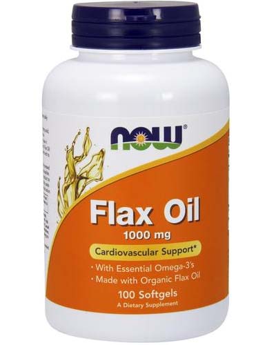 Flax Oil 1000 мг 100 softgels капс (NOW)