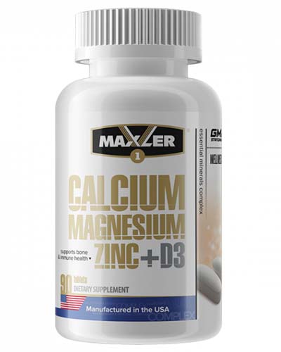 Calcium Zinc Magnesium+D3 90 табл (Maxler)