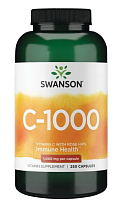 Vitamin C with Rose Hips (Витамин С с шиповником) 1000 мг 250 капсул (Swanson)