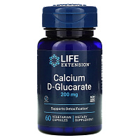 Calcium D-Glucarate (D-глюкарат кальция) 200 мг 60 капсул (Life Extension)