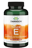 Natural Vitamin E 1000IU (Натуральный Витамин Е) 1000 МЕ 100 гелевых капсул (Swanson)