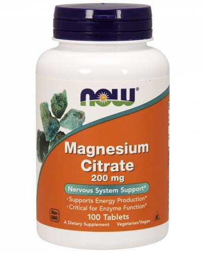 Magnesium Citrate 200 mg 100 табл (NOW)