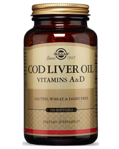 Cod Liver Oil Softgels (Vitamin A & D) 250 капс (Solgar)
