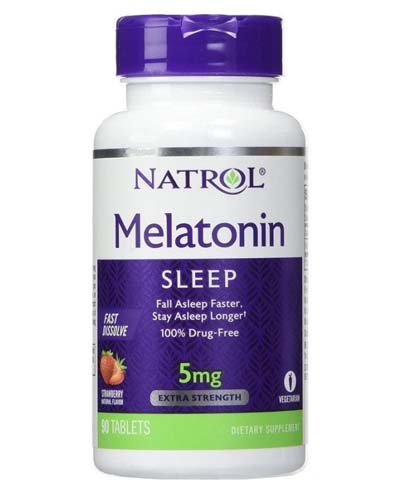 Melatonin 5 мг Fast Dissolve быстрорастворимые 90 табл (Natrol)