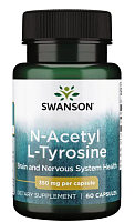 N-Acetyl L-Tyrosine (N-ацетил-L-тирозин) 350 мг 60 капсул (Swanson)
