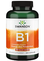 Vitamin B1 Thiamine (Витамин B-1 Тиамин) 100 мг 250 капсул (Swanson)