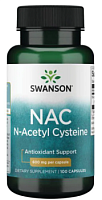 NAC N-Acetyl Cysteine (N-ацетилцистеин) 600 мг 100 капсул (Swanson)