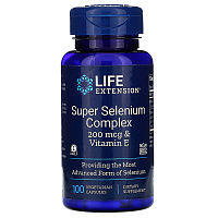 Super Selenium Complex & Vitamin E 200 мкг 100 капсул (Life Extension)