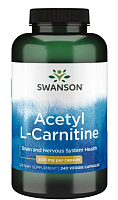 Acetyl L-Carnitine (Ацетил L-карнитин) 500 мг 240 вег капсул (Swanson)
