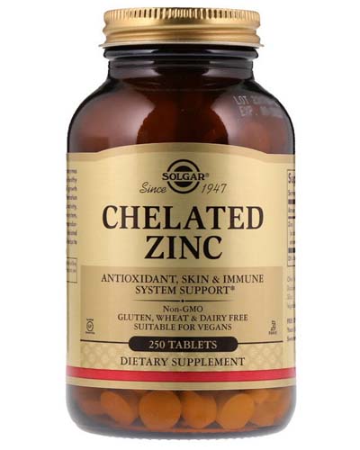 Chelated Zinc 22 мг 250 табл (Solgar)