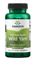 Full Spectrum Wild Yam (Полный спектр дикого ямса) 400 мг 60 капсул (Swanson)