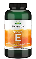 Natural Vitamin E (Натуральный витамин Е) 1000 МЕ 250 гелевых капсул (Swanson)