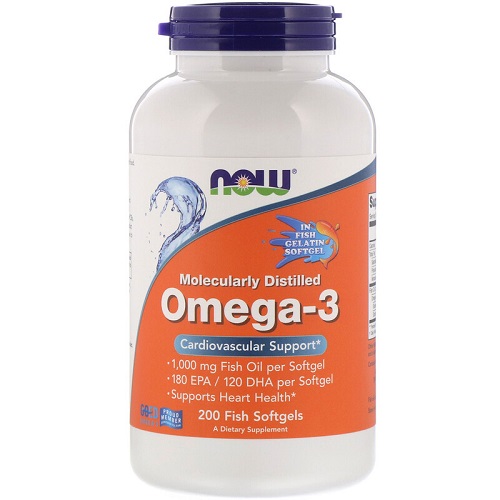 Omega-3 1000 мг 200 рыбных капсул (NOW)