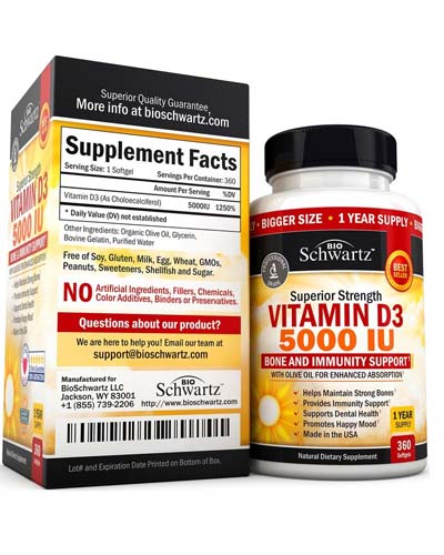 Vitamin D3 5000 IU 360 капс (BioSchwartz)