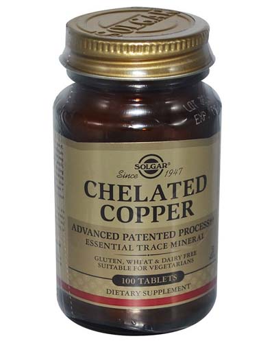 Chelated Copper Хелатная медь 100 табл (Solgar)