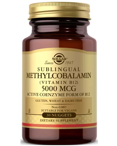 Methylcobalamin (Vitamin B12) 5000 мкг 30 табл (Solgar)