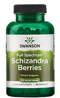 Full Spectrum Schizandra Berries (Полный спектр ягод лимонника) 525 мг 90 капсул (Swanson)