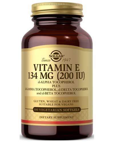 Vitamin E 134 MG (200 IU) Vegetarian 100 капс (Solgar)