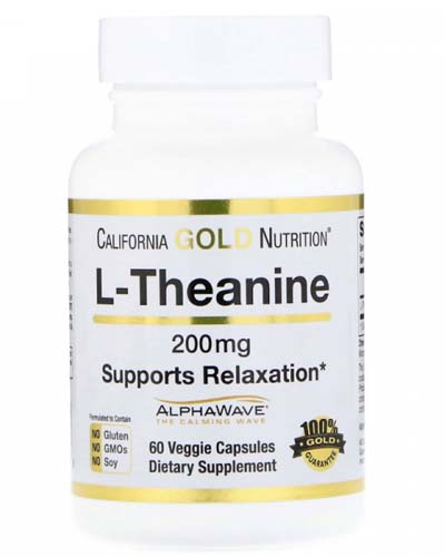 L-Theanine 200 mg 60 капс (California Gold Nutrition)