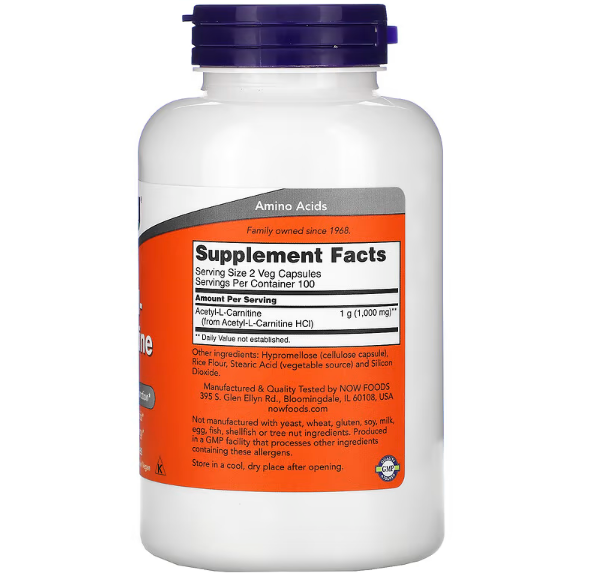 NOW Foods Acetyl-L-Carnitine 500 мг.png