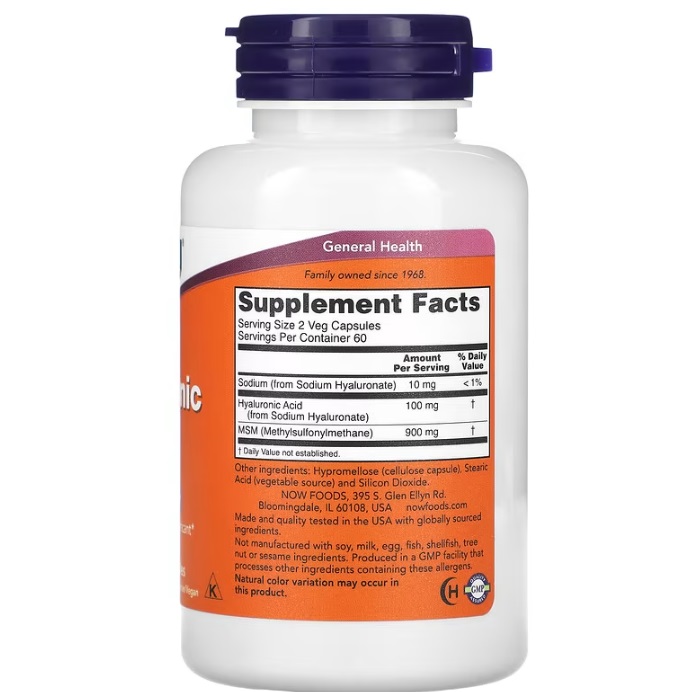 Now Foods Hyaluronic Acid with MSM 50 мг 120.jpg