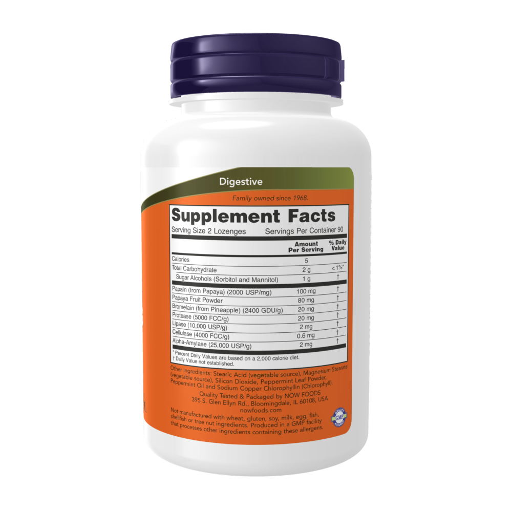 Chewable Papaya Enzymes 180 NOW.png